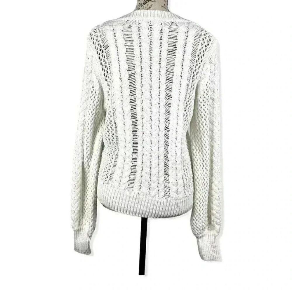 360 Acrylic White Crewneck Sweater- NWOT